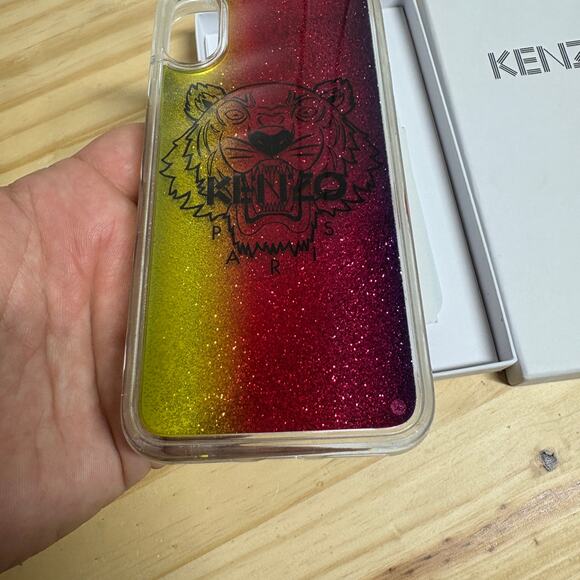 Kenzo Unisex Adults iPhone X/XS Phone Case Sparkly Animal Print Multi Color - Picture 3 of 6